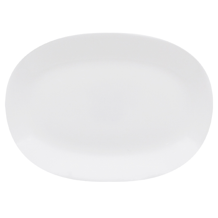 Блюдо Lavenir HoReCa "Square soft" 23*16 см, 9" LFYP-90 WHITE стеклокерамика   6/72шт.