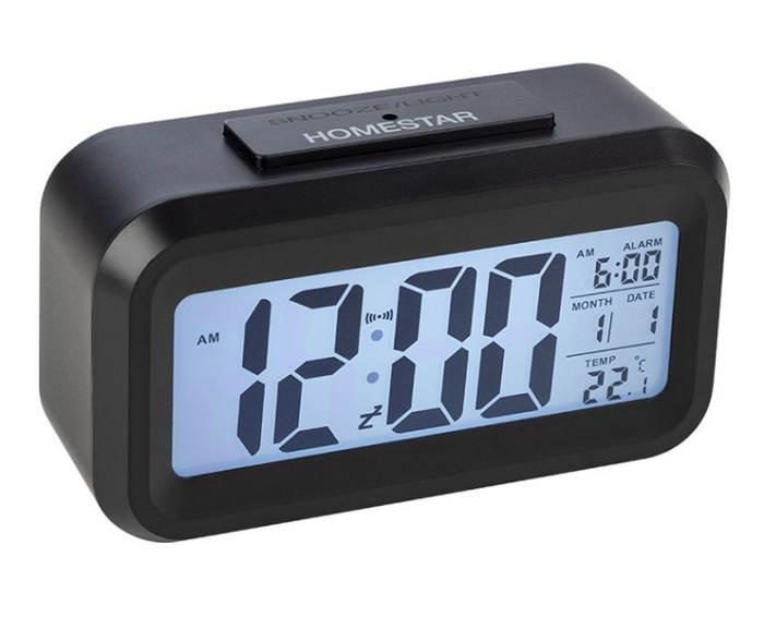 Часы электронные "HomeStar" HS-0110 104305 черные      1/60шт.