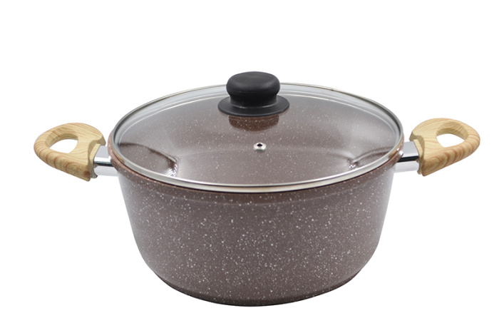 Кастрюля (5,7л) ккм260и "Коф. мрамор" индукц. ст./кр. (FANHOFF)   1/4шт.