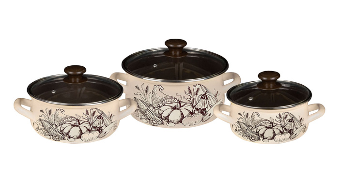 Набор посуды (3пр.) "Агроном-1-Экстра" (1,5л, 2,л, 3л) слонов.        1шт.