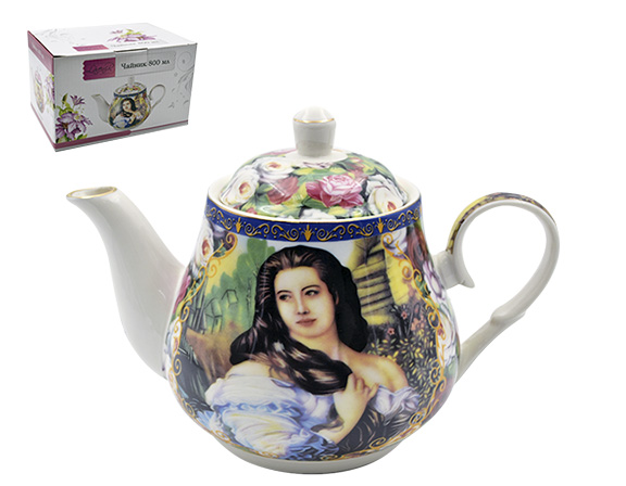 Чайник завар. Lavenir "Мадонна" 800 мл, 800 TP45-889 фарфор             1/18шт.