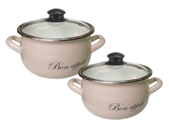 Набор кастрюль (2пр.) "Пинки" 2234К   1/2шт.