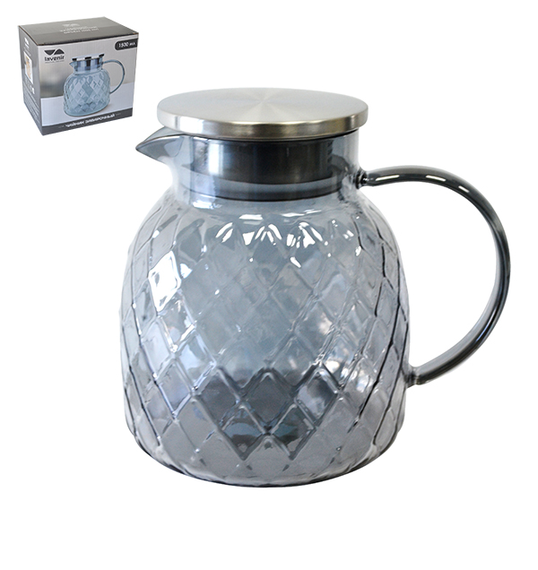 Чайник заварочный Lavenir 1400 мл, 4058-1500SGR стекло, нержавеющая сталь      1/12шт.