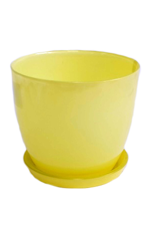 Горшок с поддоном "Джина 3" 159578 (93-122)  проз. крш. жел. 601С опак.    6шт.