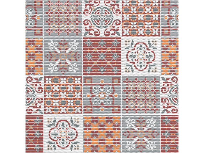 Коврик напольный (0,65*15м) "Преображение" Вилина 225PT-burgundy-grey ()