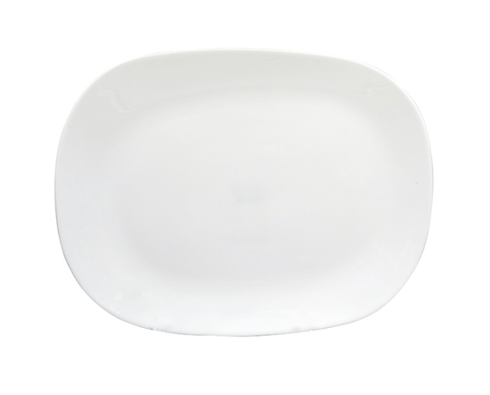 Блюдо Lavenir HoReCa "Square soft" 33,5*26 см, 13" LFYP-130 WHITE стеклокерамика    2/24шт.