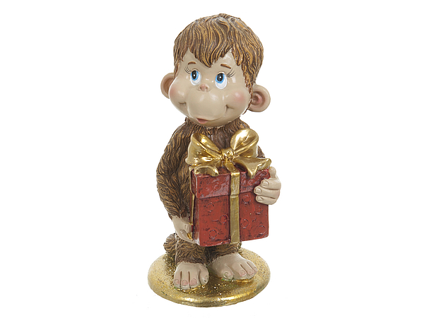 Фигурка дек. SL1961764 "Обезьянка с подарком"  под. уп.  1/36шт.        