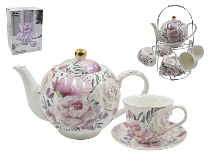 Подвесной набор (13 пр.) Lavenir 220/1070 мл, 14 см, SRD03-219 фарфор     1/8шт.