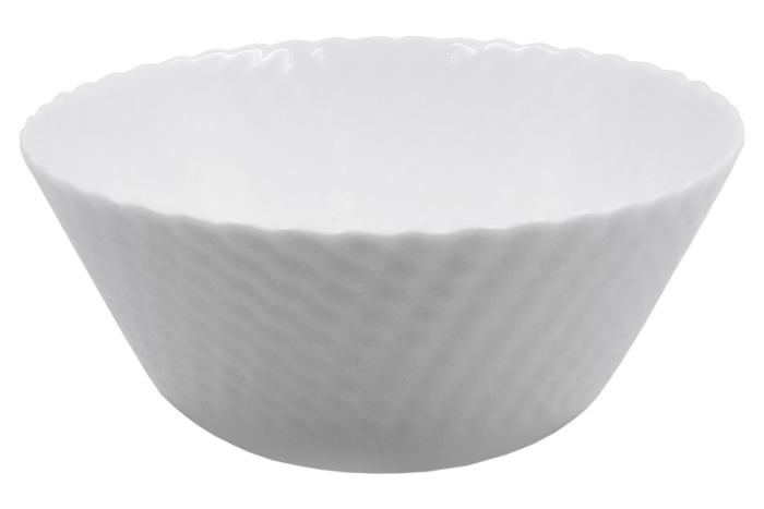 Салатник Lavenir HoReCa "Diamonds" 800 мл, 16,5 см, 6,5" LNWP-65 WHITE стеклокерамика    1/8шт.