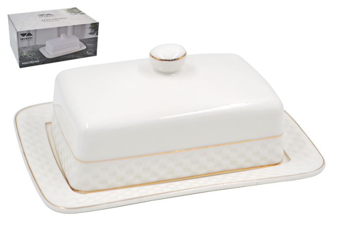 Масленка Lavenir "Престиж" 17*12,5 см, TC69M-GL BD фарфор              1/36шт.