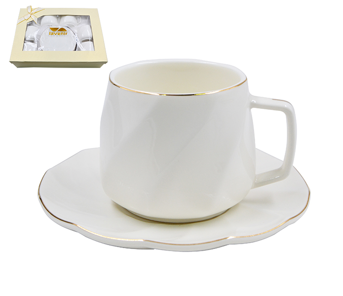 Набор в коробке (12 пр.) Lavenir "Пломбир" 210 мл, 14 см, 300-060 фарфор    1/8шт.