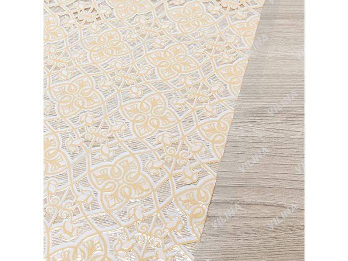 Клеёнка ПВХ "Муза" (015-white\beige) (132см*22м) Орнамент
