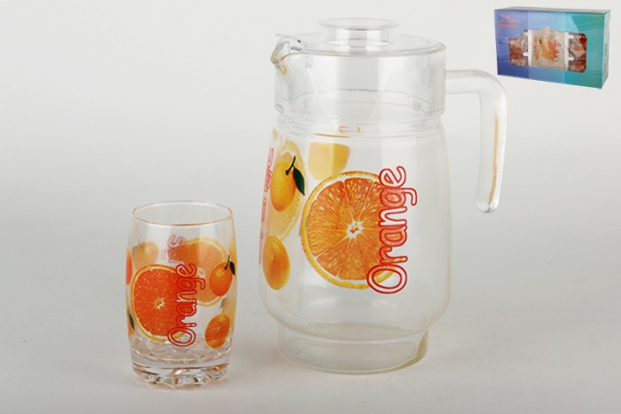 Набор питьевой 307-7A  апельсин 1/30шт.